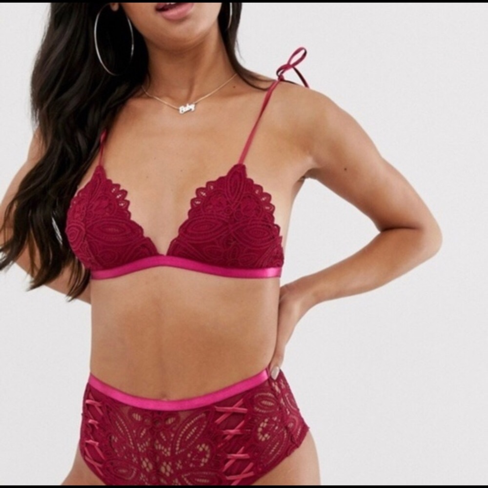 Free People Mila Tie Strap Lace Bralette